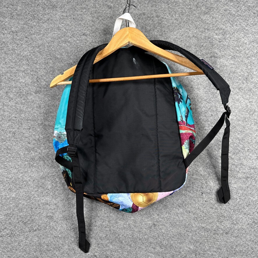 Jansport Backpack School Bag Blue Medium All Over Print