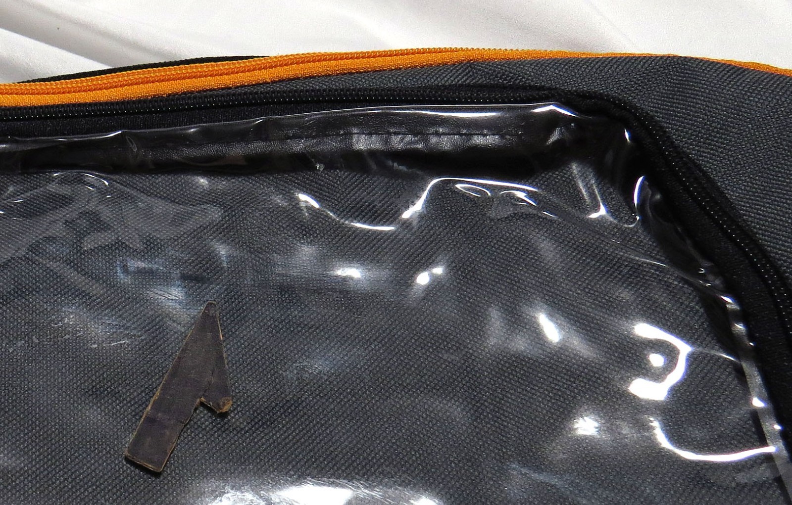 Bell GRAY ORANGE BACKPACK w/ Clear Plastic Pouch Zip Cycling Racing Motorsports
