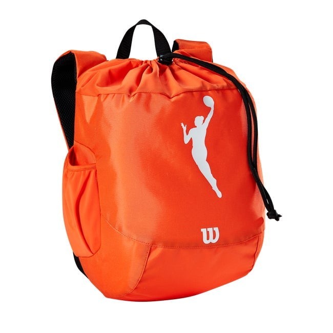 WNBA Women’s Sport Drawstring Orange /White Basketball🏀 Backpack NWT Rare!