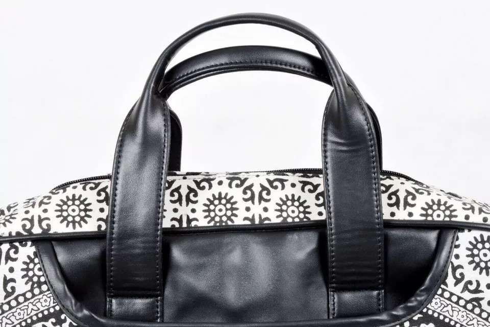 Professional Men’s Leather Looking Mandala Laptop Bag Adjustable Shoulder Strap