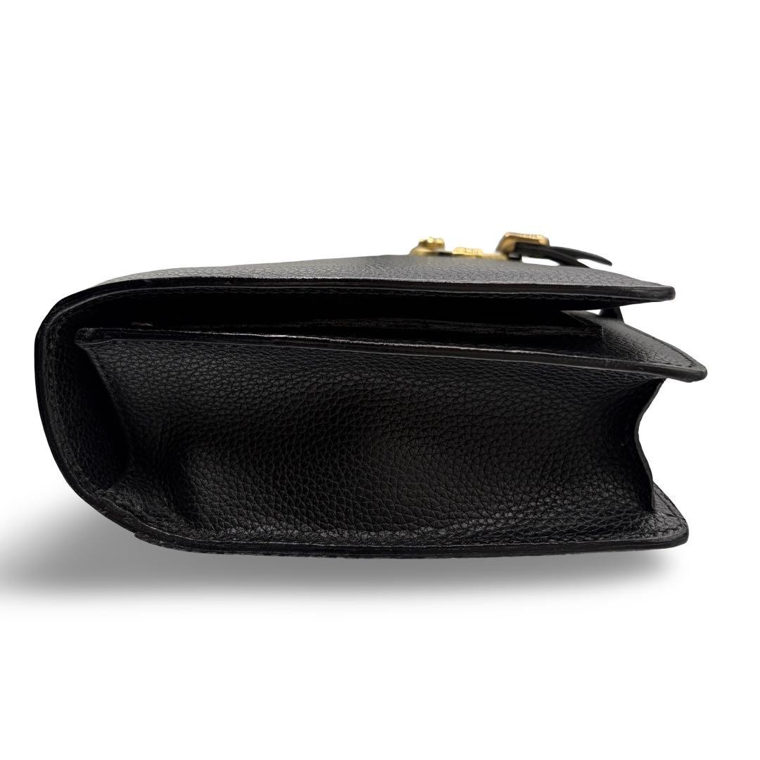 Authentic Bally Leather Clutch Bag Black 17cm x 24.5cm Dress Casual Stylish