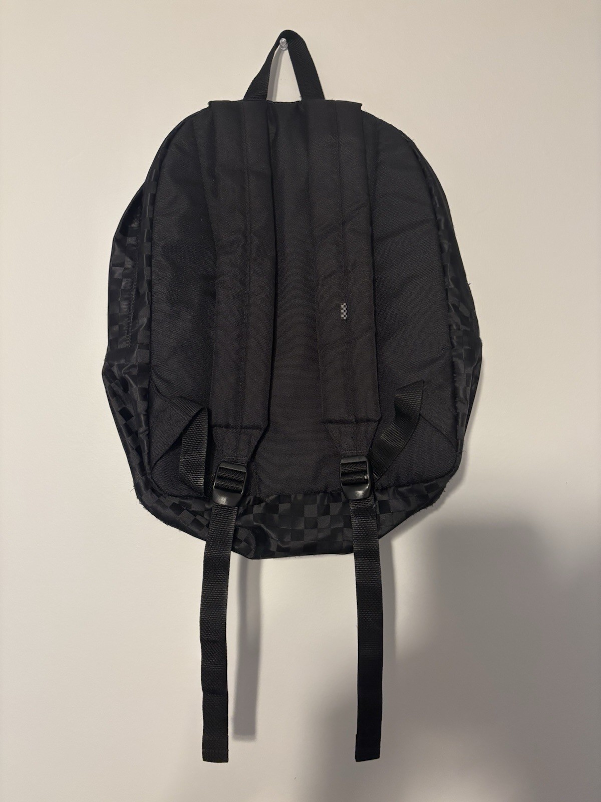 Vans Off The Wall Black & Grey Checkered Backpack Standard Size