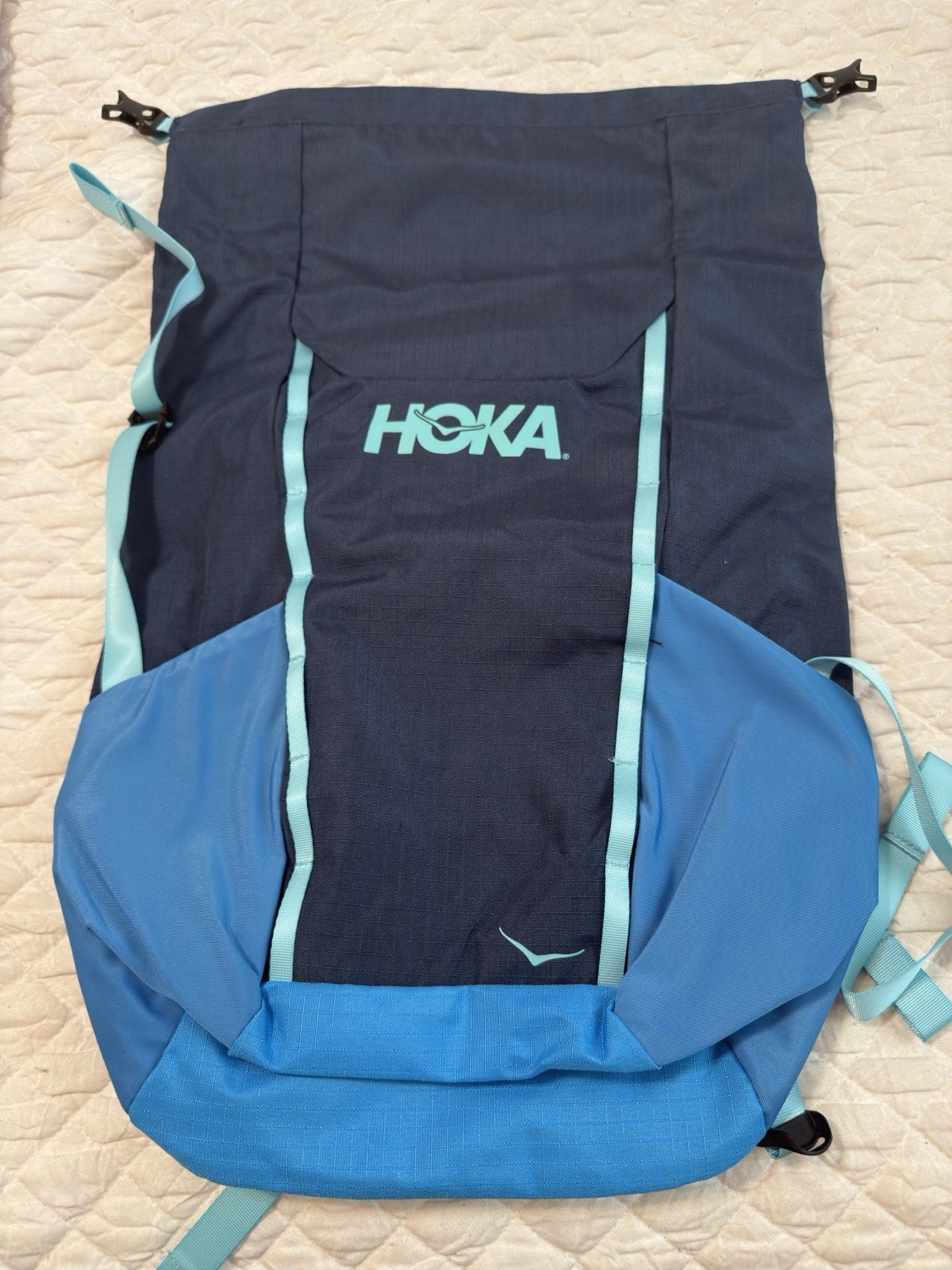 Hoka One Blue Runners Shoe Backpack Lightweight Gym Storage