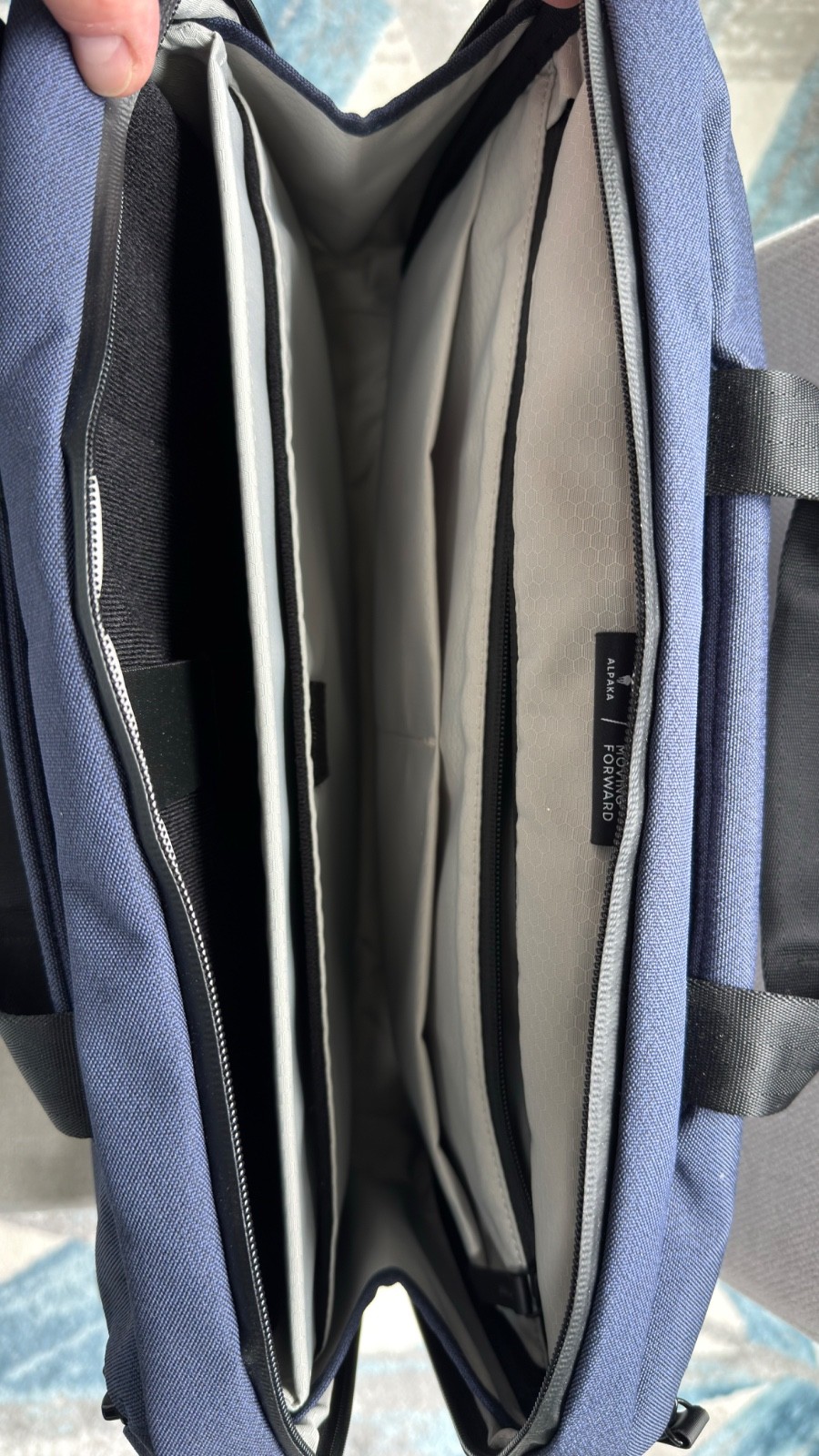 New Alpaka Elements Tech Brief Pro Laptop Bag Blue | Waterproof Axoflux