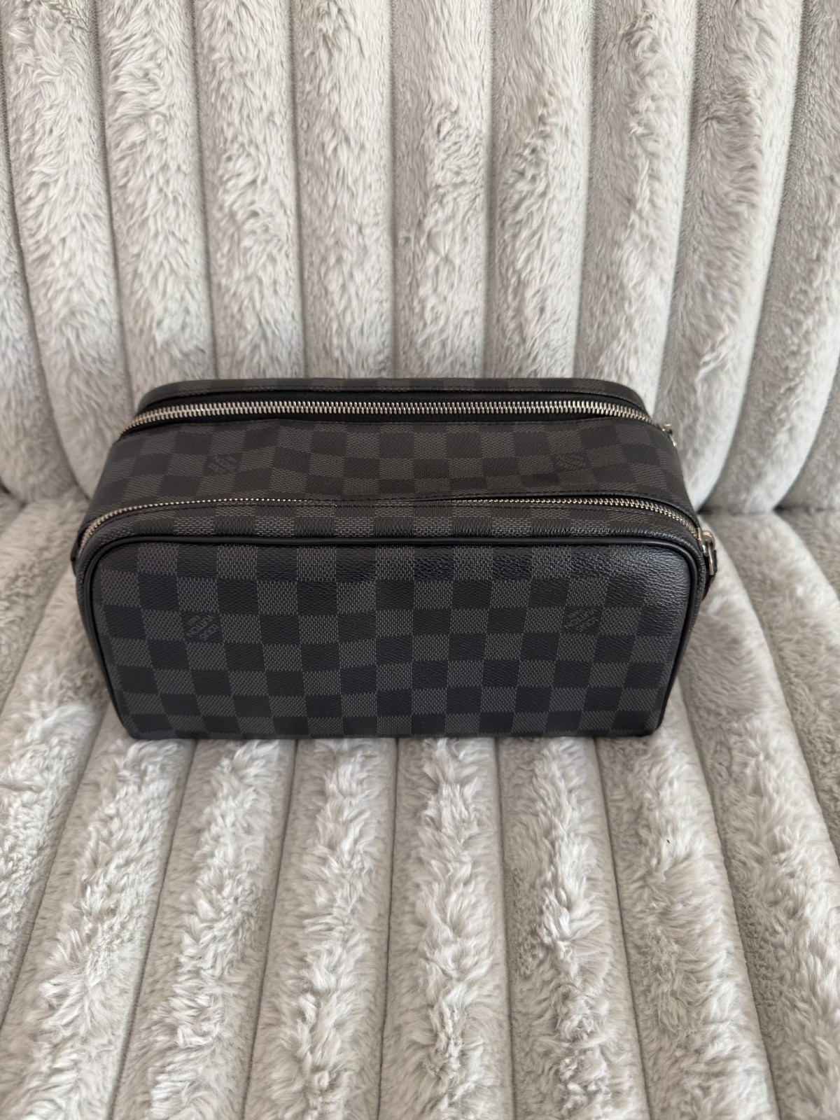 Louis Vuitton DOPP Kit Toilet Pouch Damier Graphite Canvas N40127