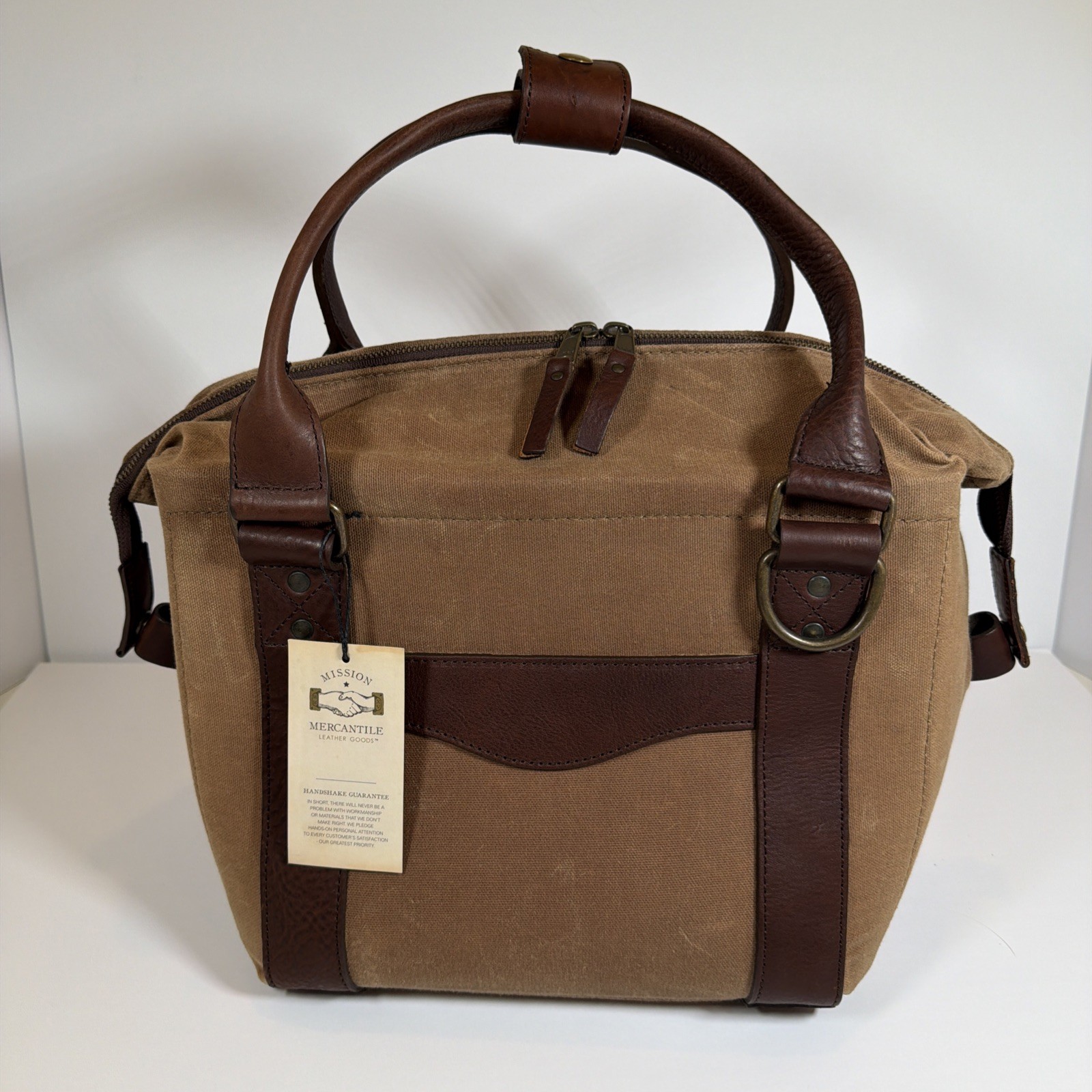 Mission Mercantile White Wing Waxed Canvas Cooler Weather Resistant NWT