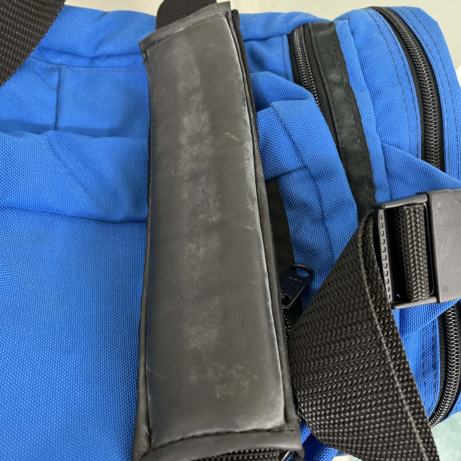 L.L. Bean Blue Fabric Zip Around Outdoor Adventure Duffle Bag