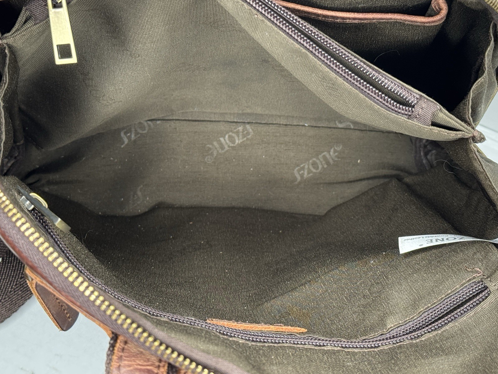 S-ZONE Genuine Buffalo Leather Backpack Purse Dark Brown Travel Laptop Bag 12.9”