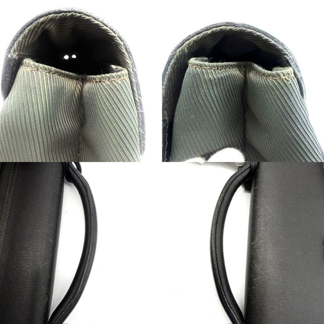 Rare Dunhill Flap Briefcase Business Bag Black Nylon Leather Lock & Key Men’s