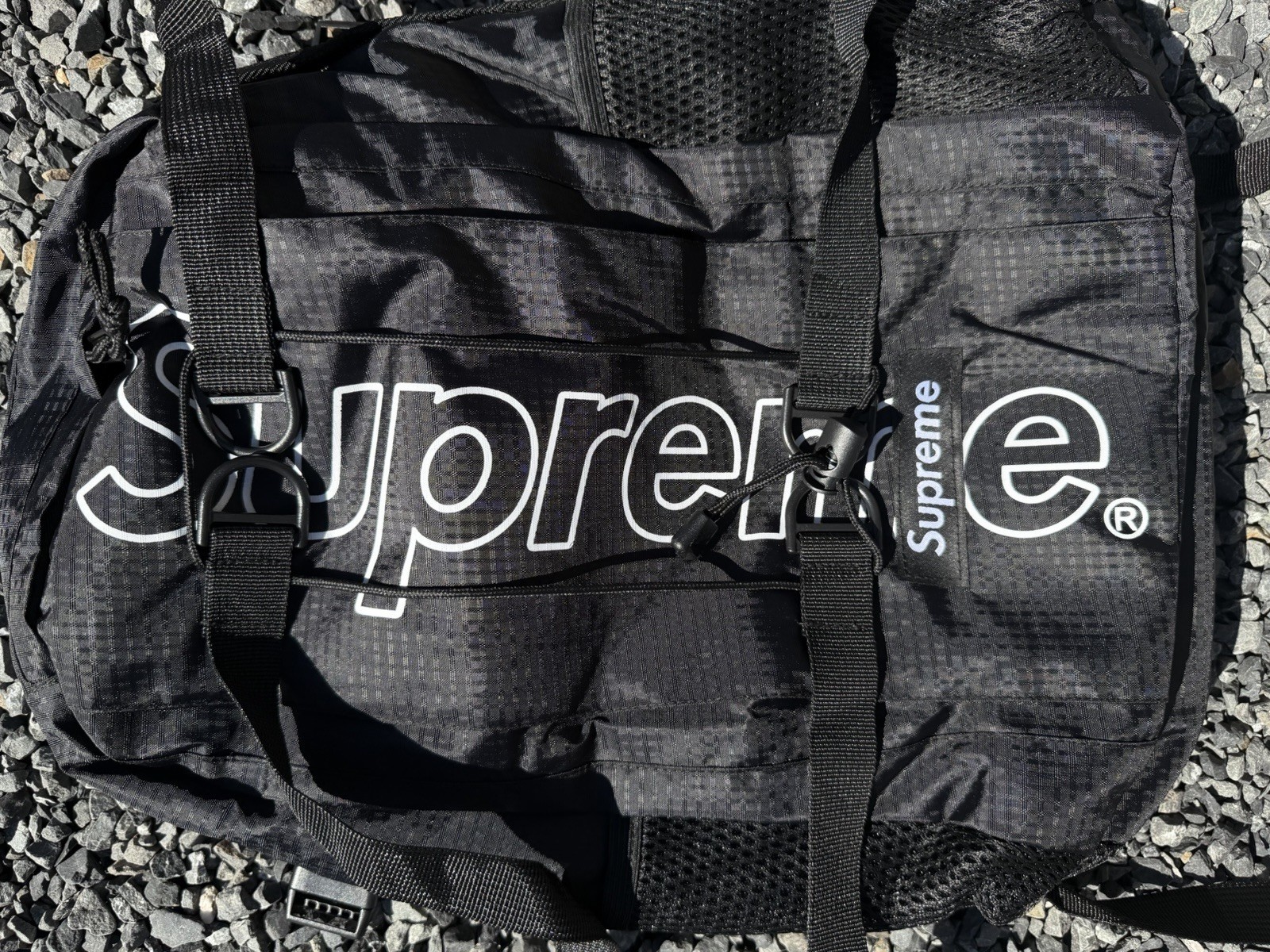 Supreme Black and white Backpack