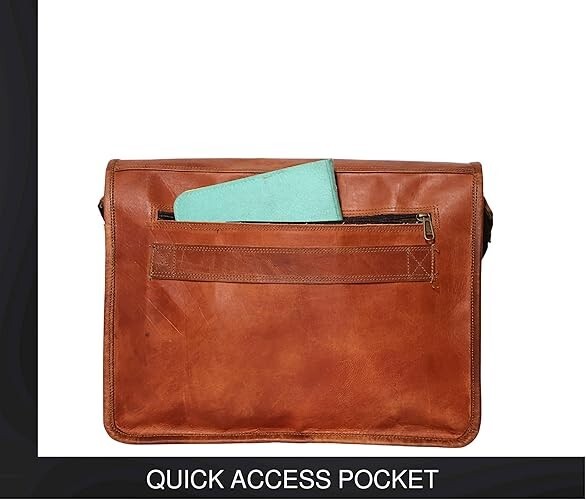 Handmade expandable Goat Reliable Leather Laptop Satchel