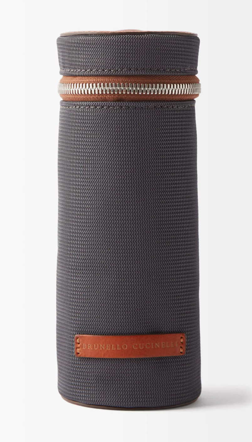 Brunello Cucinelli Bottle Holder Tennis Golf Ball Case Bag