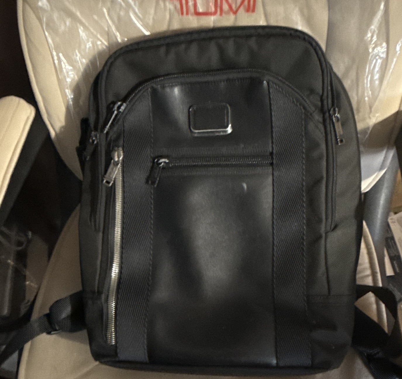 TUMI Ticon Black Men’s Backpack Zip Closure Inner/Outer Pockets Medium