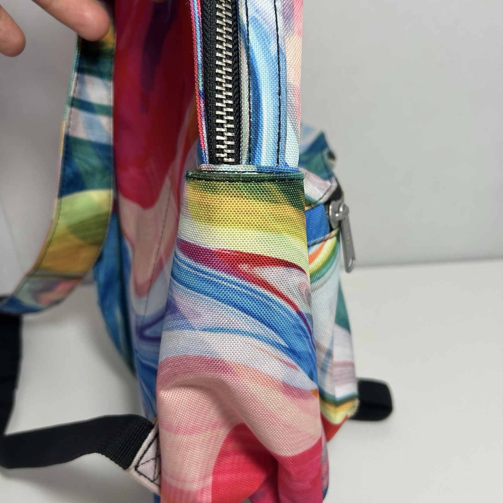 Herschel Supply Co Backpack Large Multi Color Abstract Marble Swirl – Good Cond