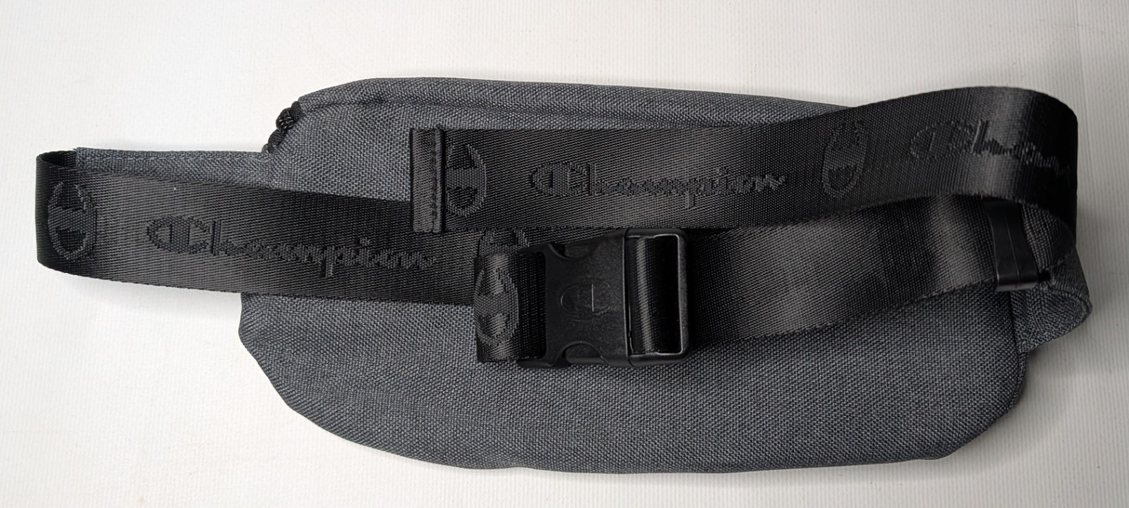 Champion Sling Bag Fanny Pack Crossbody Embroidered 11″ x 6″ Gray Canvas