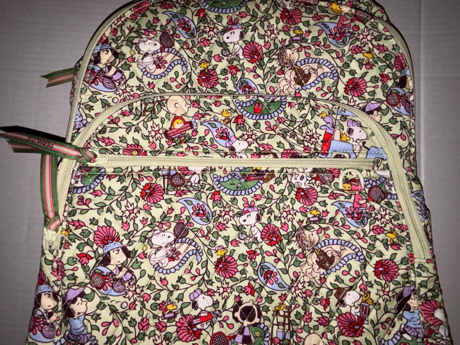 Vera Bradley Bancroft Backpack Bag Snoopy Country Club Peanuts Paisley