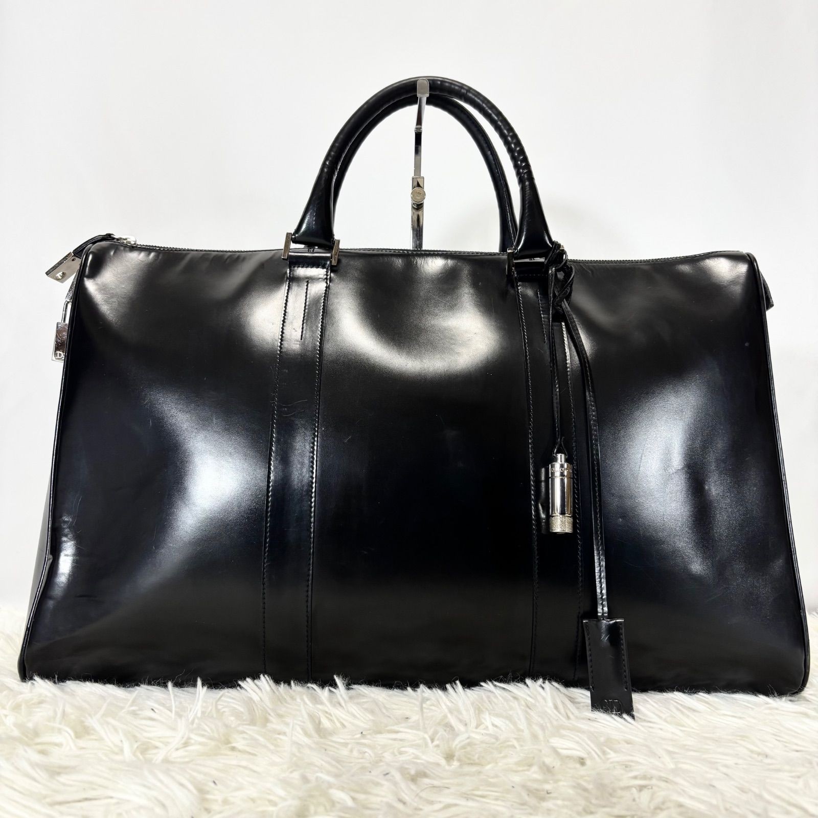 Christian Dior Leather Business Bag With Key Made in Italy From Japan