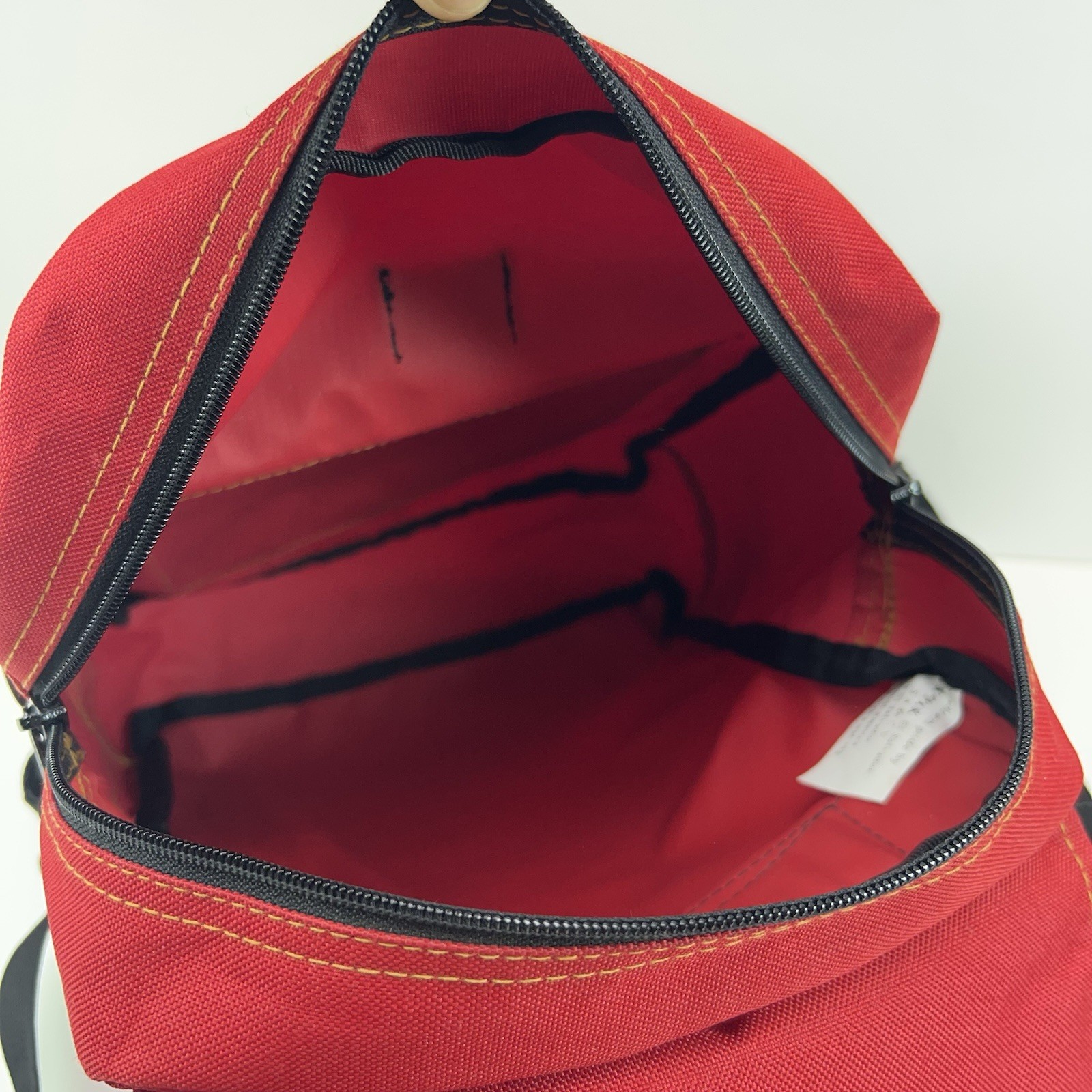 LEVI’S Backpack Canvas Messenger 13” Daypack Bag Snap Flap Adjustable Padded Red