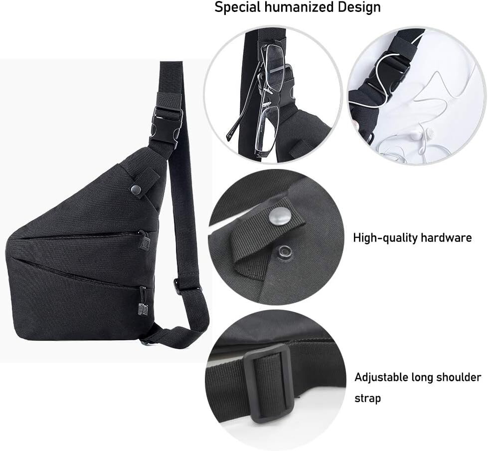 Concealed Carry Gun Holster Tactical Shoulder Cross Body Chest Pack Pistol Bag