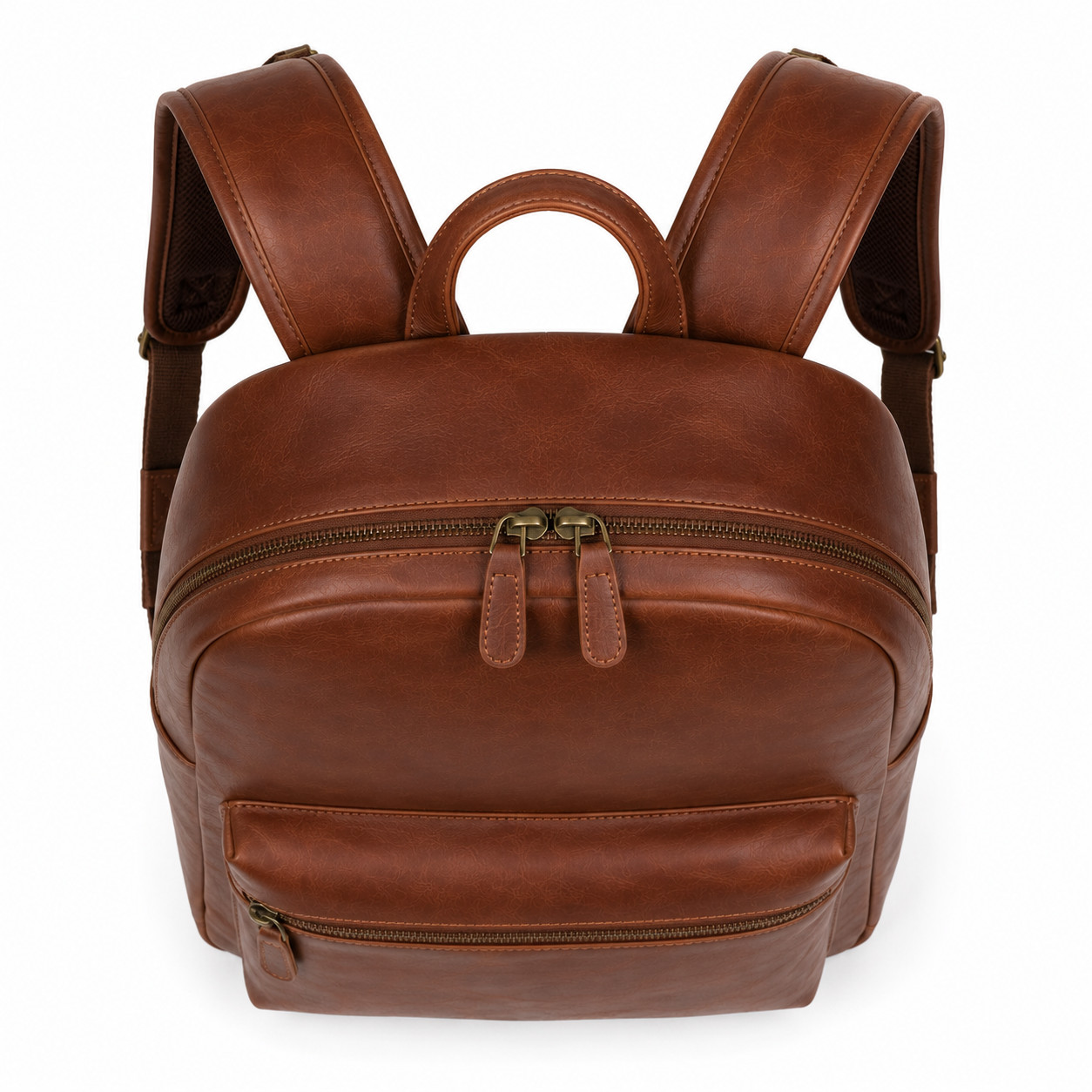 Genuine Leather Backpack Vintage Brown Laptop Travel School Business Unisex