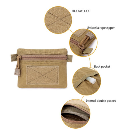 Tactical Compact EDC Utility Pouch Coin Purse Keychain Card Holder Waist Pack