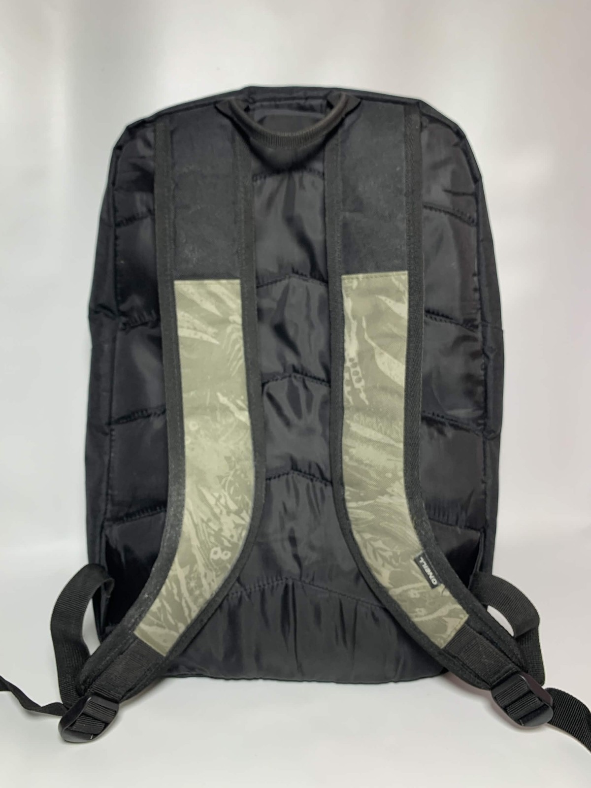 O’Neill Backpack Black Green Tropical Print Preowned Good Condition