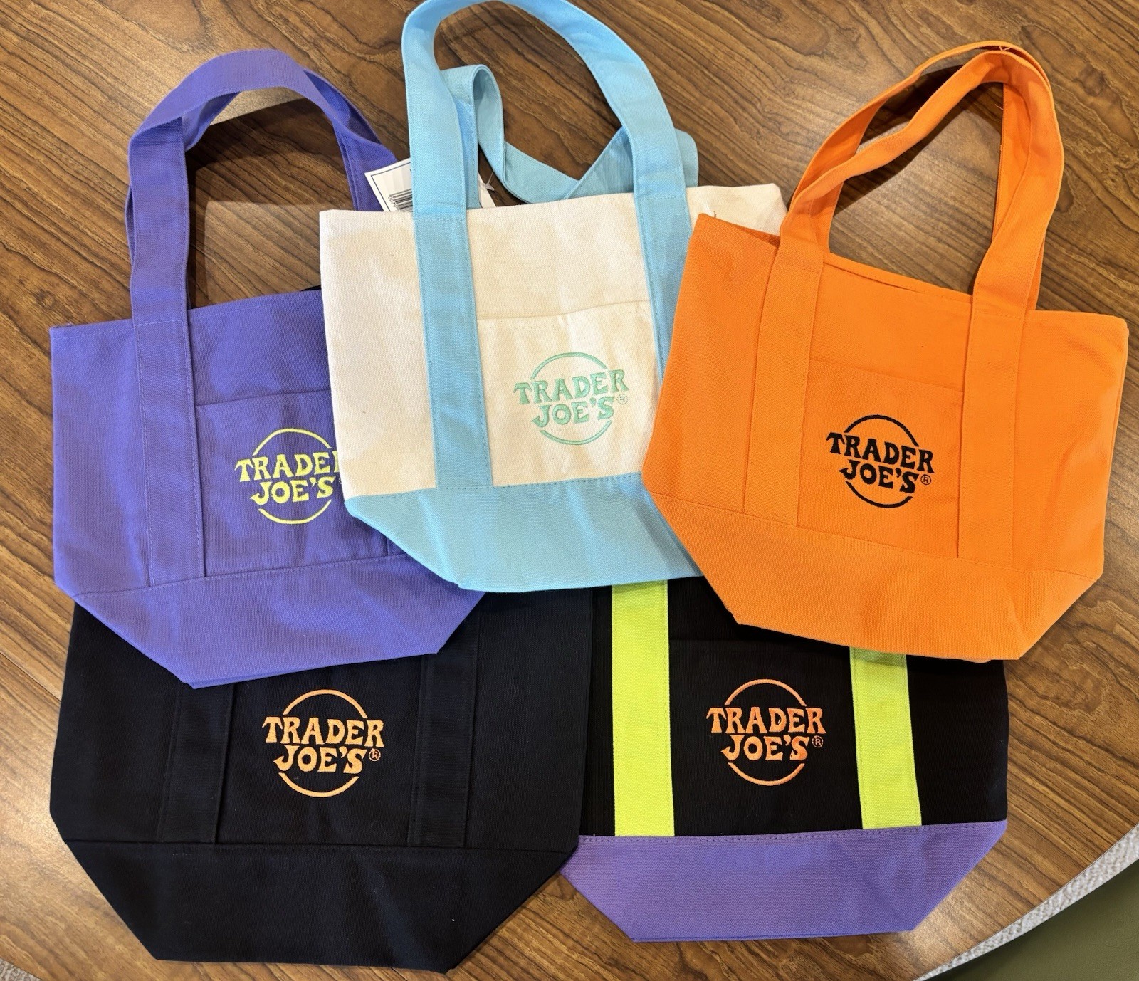 Trader Joes Mini Canvas Tote Lot