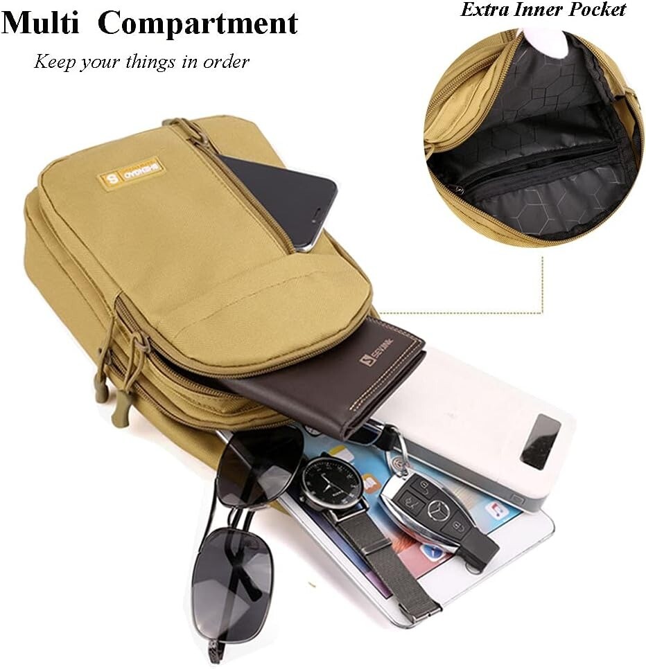 Tactical Sling Backpack Shoulder Bags Travel Military Crossbody Chest Bag Unisex