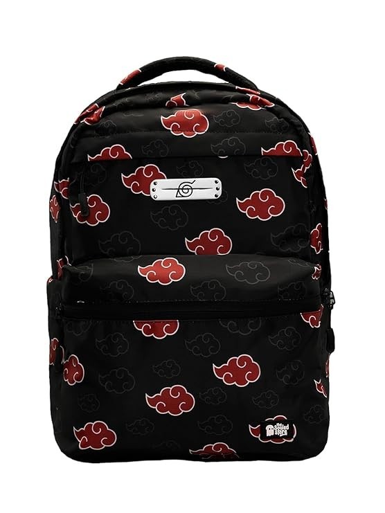 Souled Store Naruto Akatsuki Backpack Black 15.5L Anime Bag
