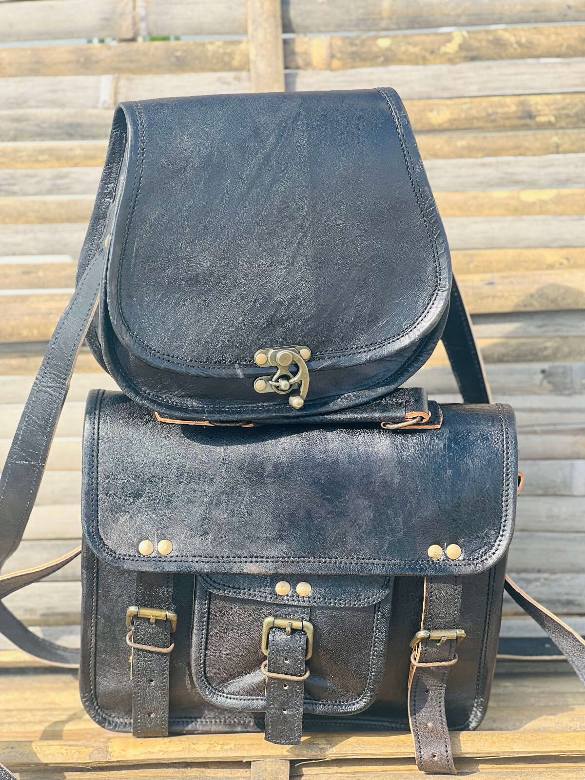 Laptop Black Briefcase Bag 15″ Hipster Leather Messenger Satchel Free Hobo Bag