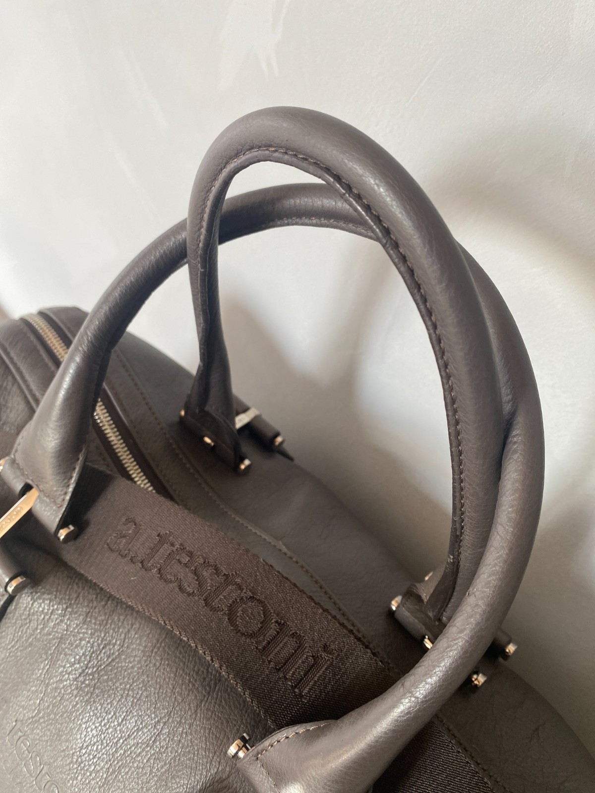 New Leather Testoni Brown Weekender Bag Italian Luxury Travel Duffel NWT