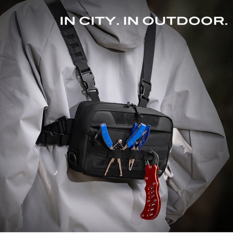 Multi-function Chest Pack Men Chest Bag Outdoor Cycling Hiking Running Vest Bag
