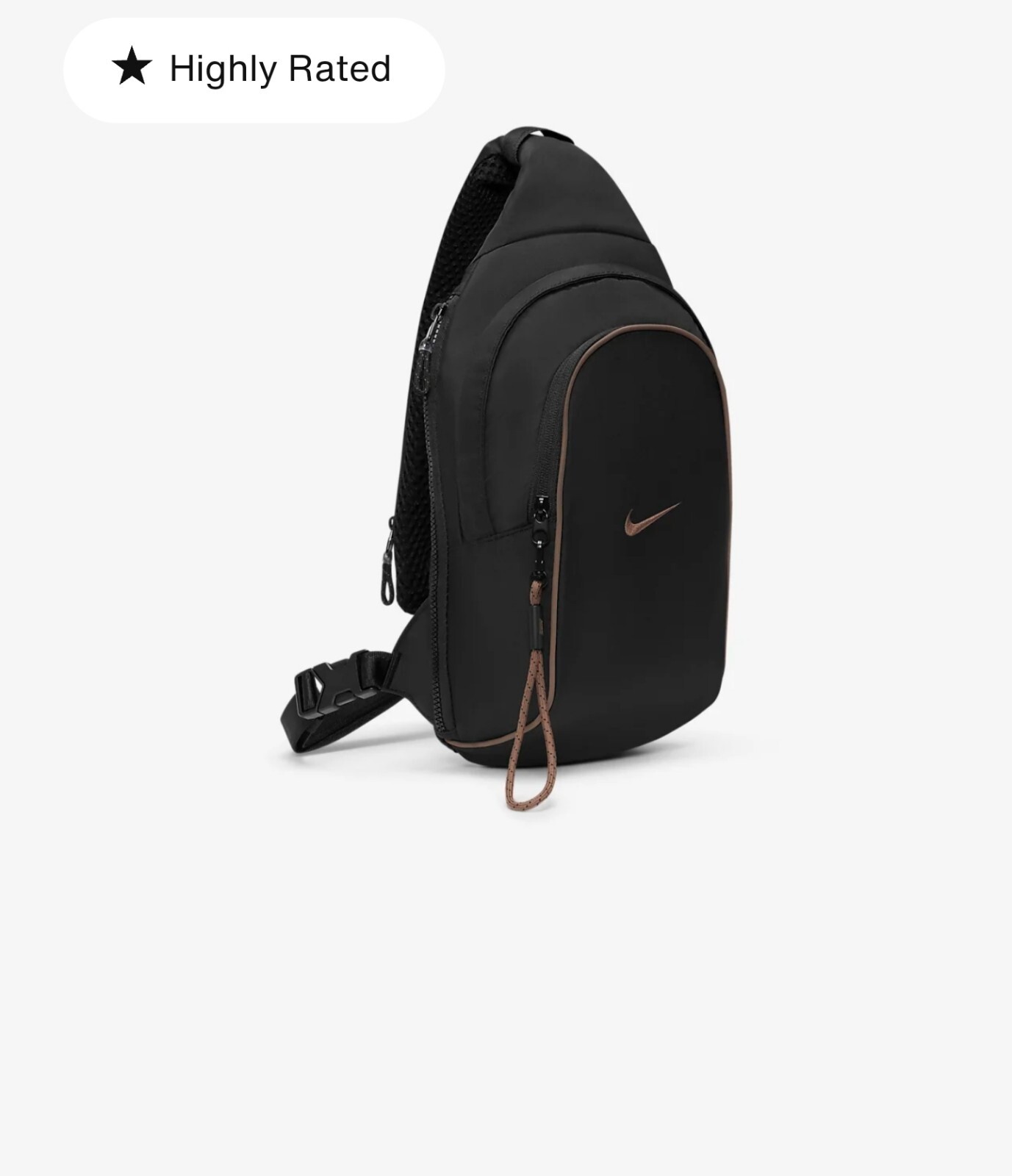 Nike Sportswear Essentials Sling Bag Unisex Sport Pack Black DJ9796-010 NWT