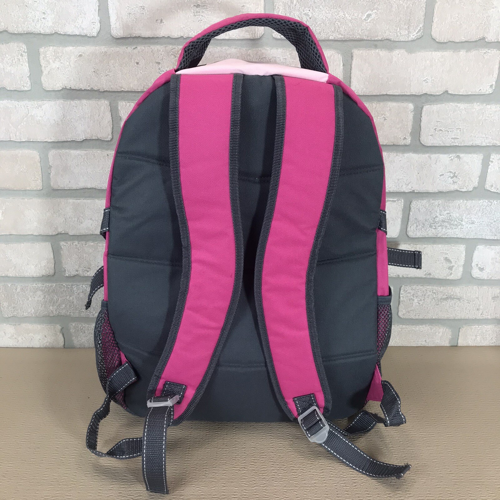 Athletech Pink Backpack Embroidered Dragon Pockets Water Bottle Pocket