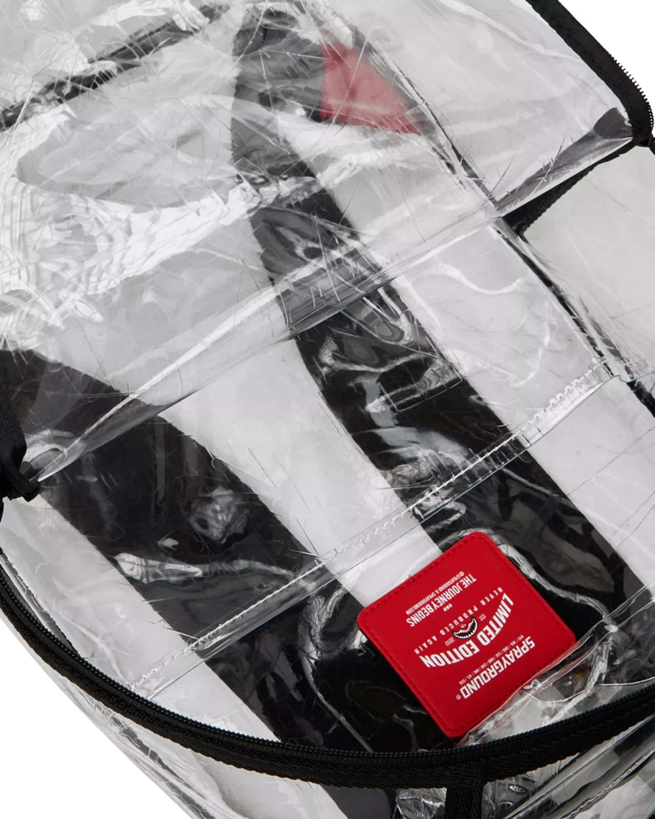 Sprayground Embossed Graff Clear Backpack🔥New PVC Bookbag Large School Bag