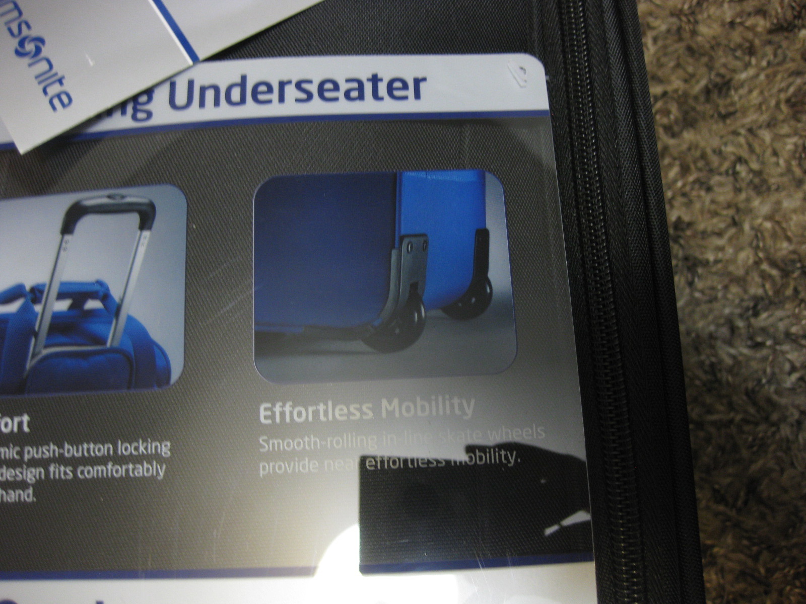 NEW Samsonite 732611041 ROLLING UNDERSEATER FITS UNDER MOST AIRLINE SEATS