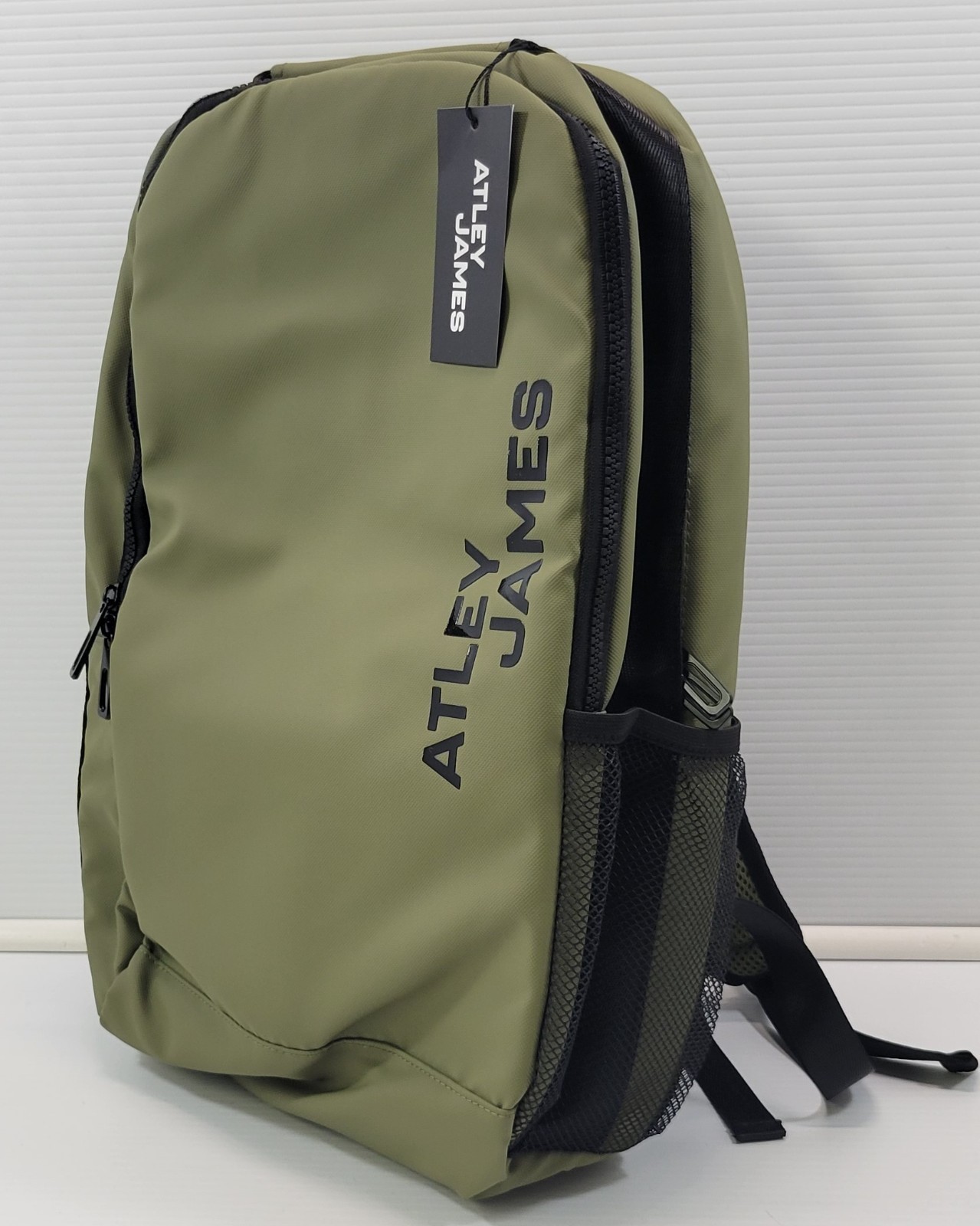 *Z1) Set of 2 Atley James Olive Green Travel Bags Toiletry Laptop Backpack
