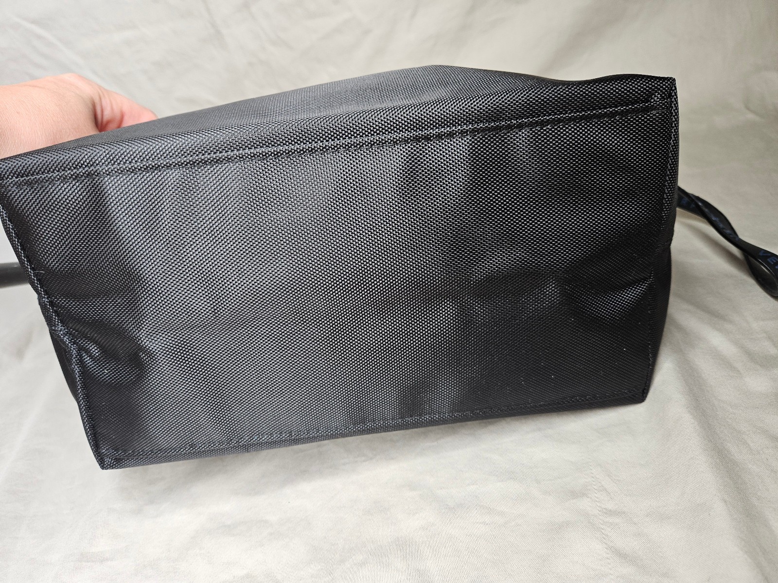 Versace Parfums Trousse Uomo Pouch For Men Black Blue Toiletry Travel Bag NEW
