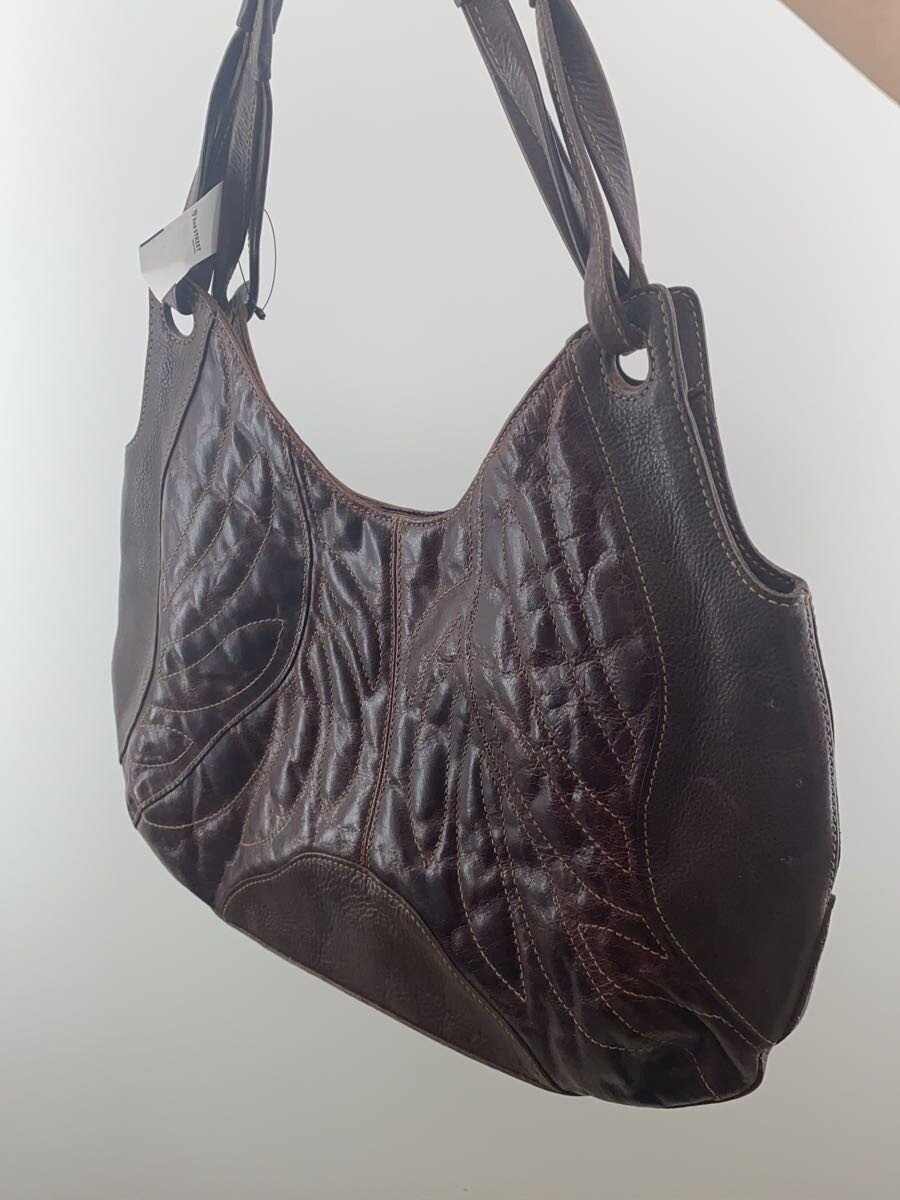 GENTEN Tote Bag Leather BRW Plain