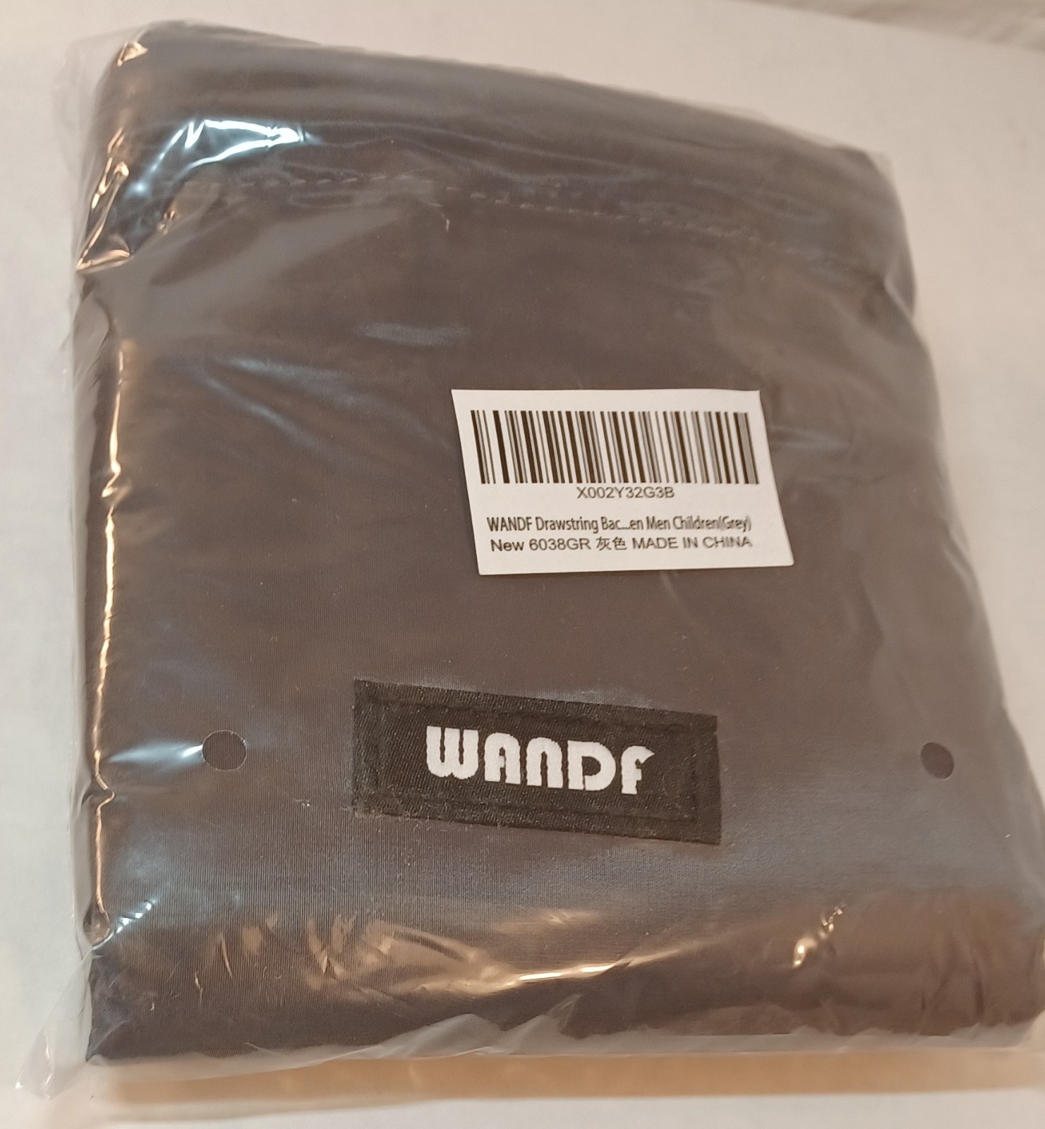 Wandf Drawstring Backpack Front Zipper Gym Shopping Sport Yoga Travel-NEW!