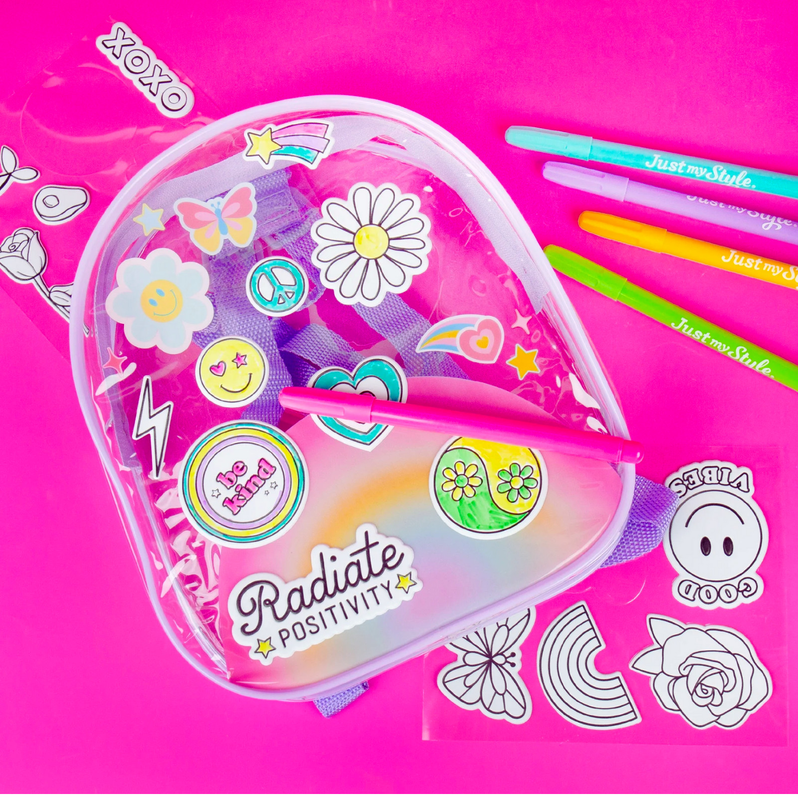 Just My Style DIY Mini Backpack – Color Your Own Fashion Bag Activity Set