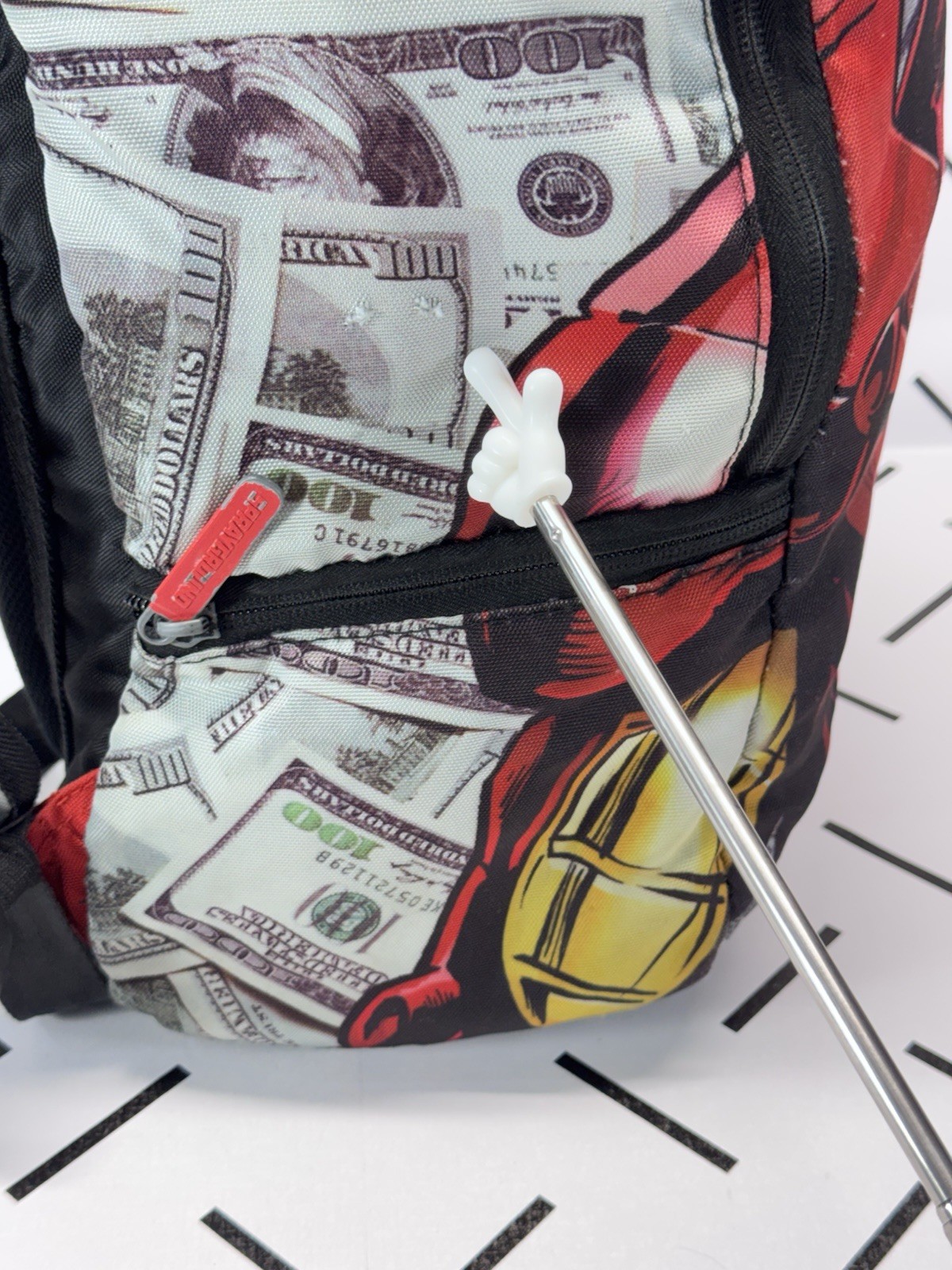 Rare 2015 SPRAYGROUND Iron Man Raining Money Marvel Backpack