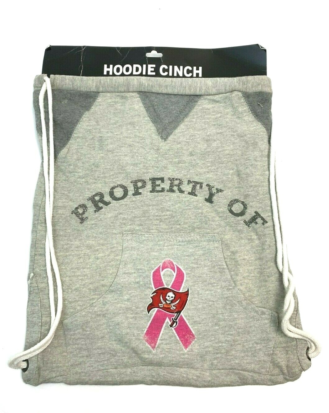 Tampa Bay Buccaneers Breast Cancer Awareness Hoodie Cinch Bag