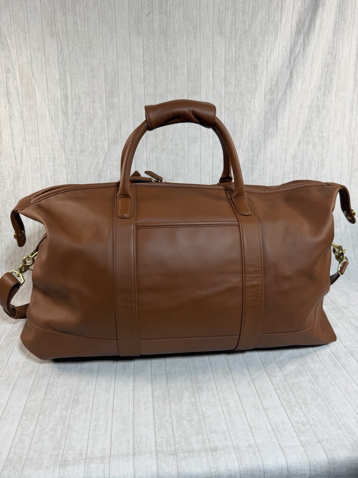 COACH OLD COACH 2-Way Boston Bag Brown Leather Shoulder Duffle Vintage 0502