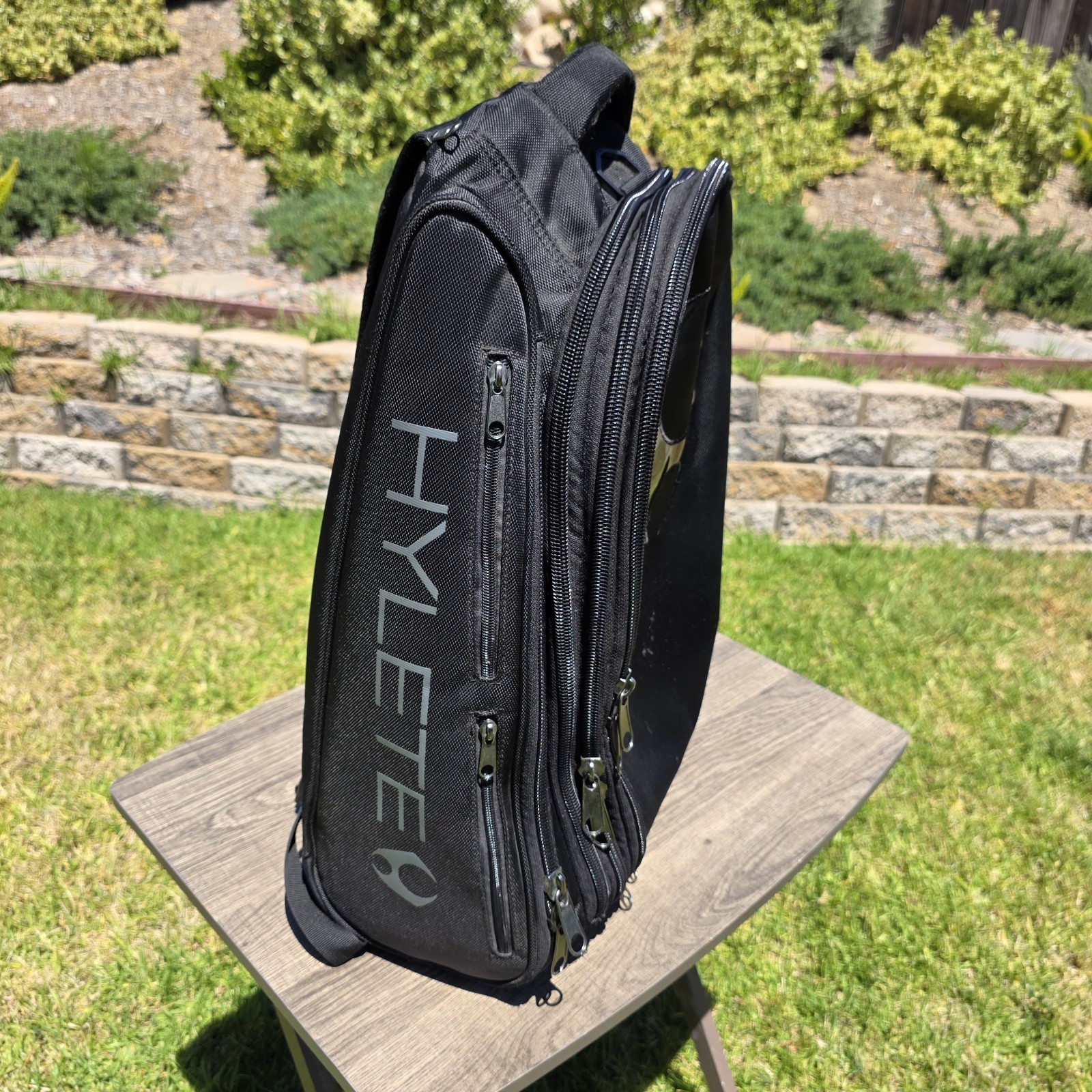 HYLETE icon XL Convertible Black Backpack Expandable Bag Shoe Locker Side Cooler