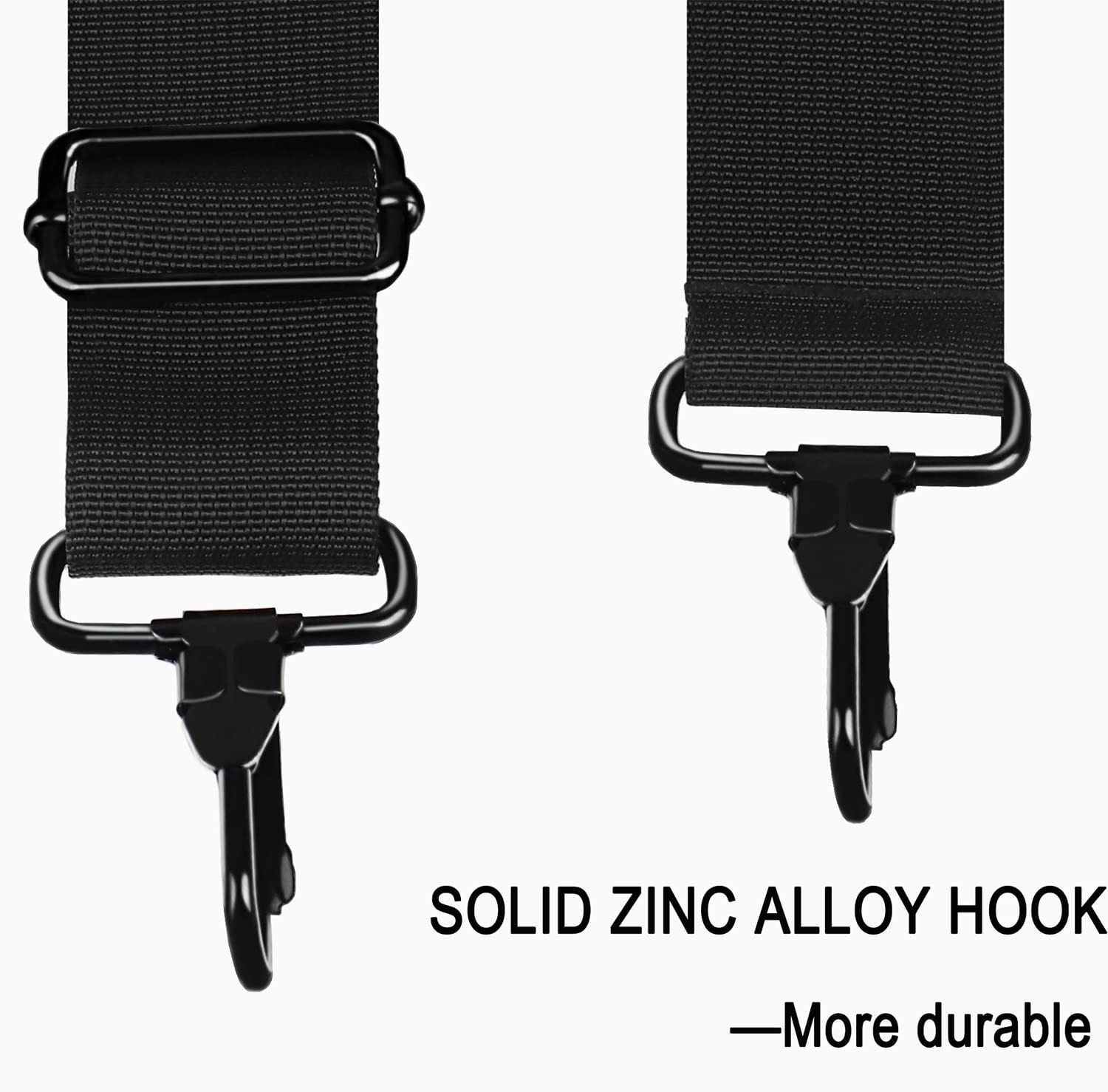 56 Inch Adjustable Shoulder Bag Strap Luggage Duffel Bag Strap with Metal Hook