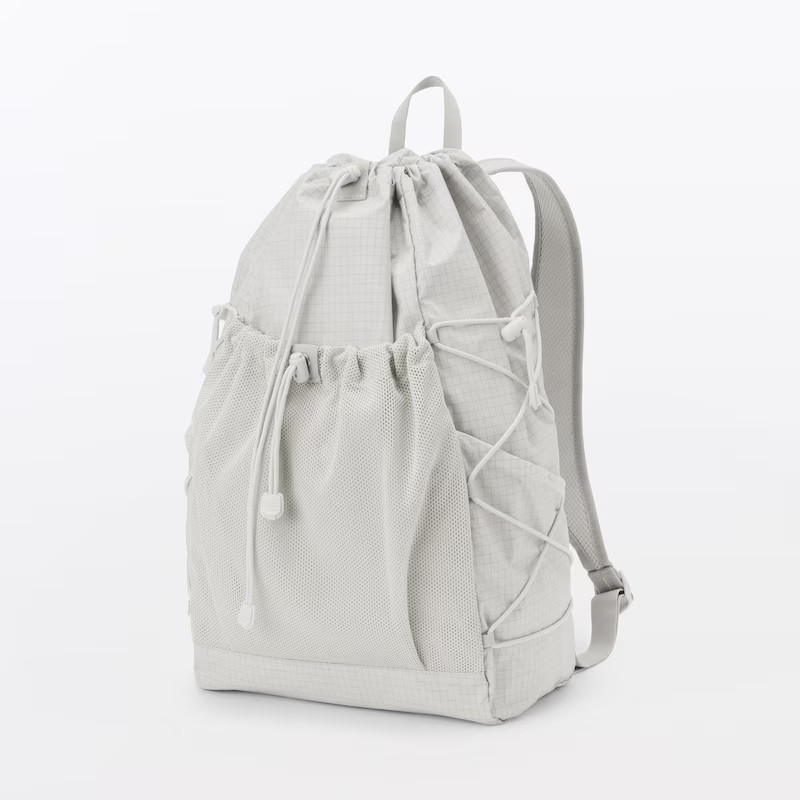 MUJI Water-Repellent Ripstop Backpack Drawstring 23-Litter 3-Pocket Unisex NWT