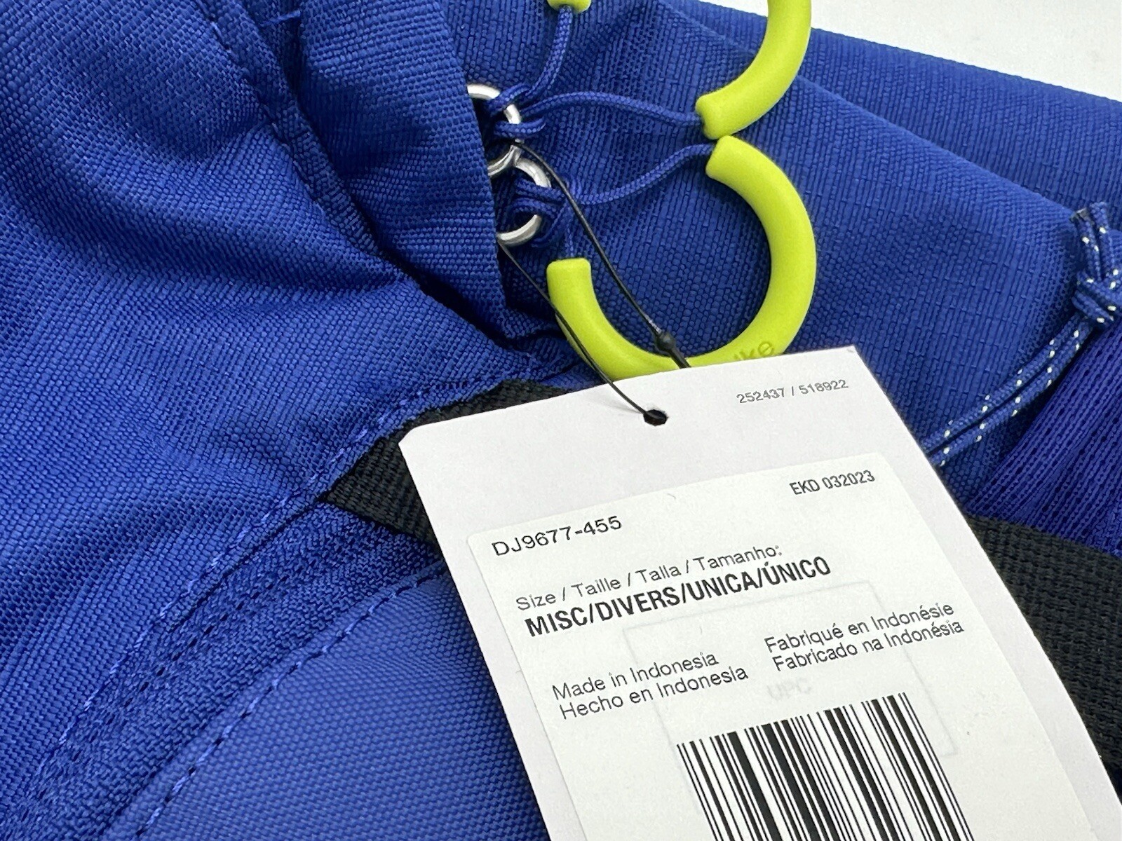 Nike Hike Backpack (27L) Deep Royal Blue/Black/Atomic Green DJ9677-455 Brand New