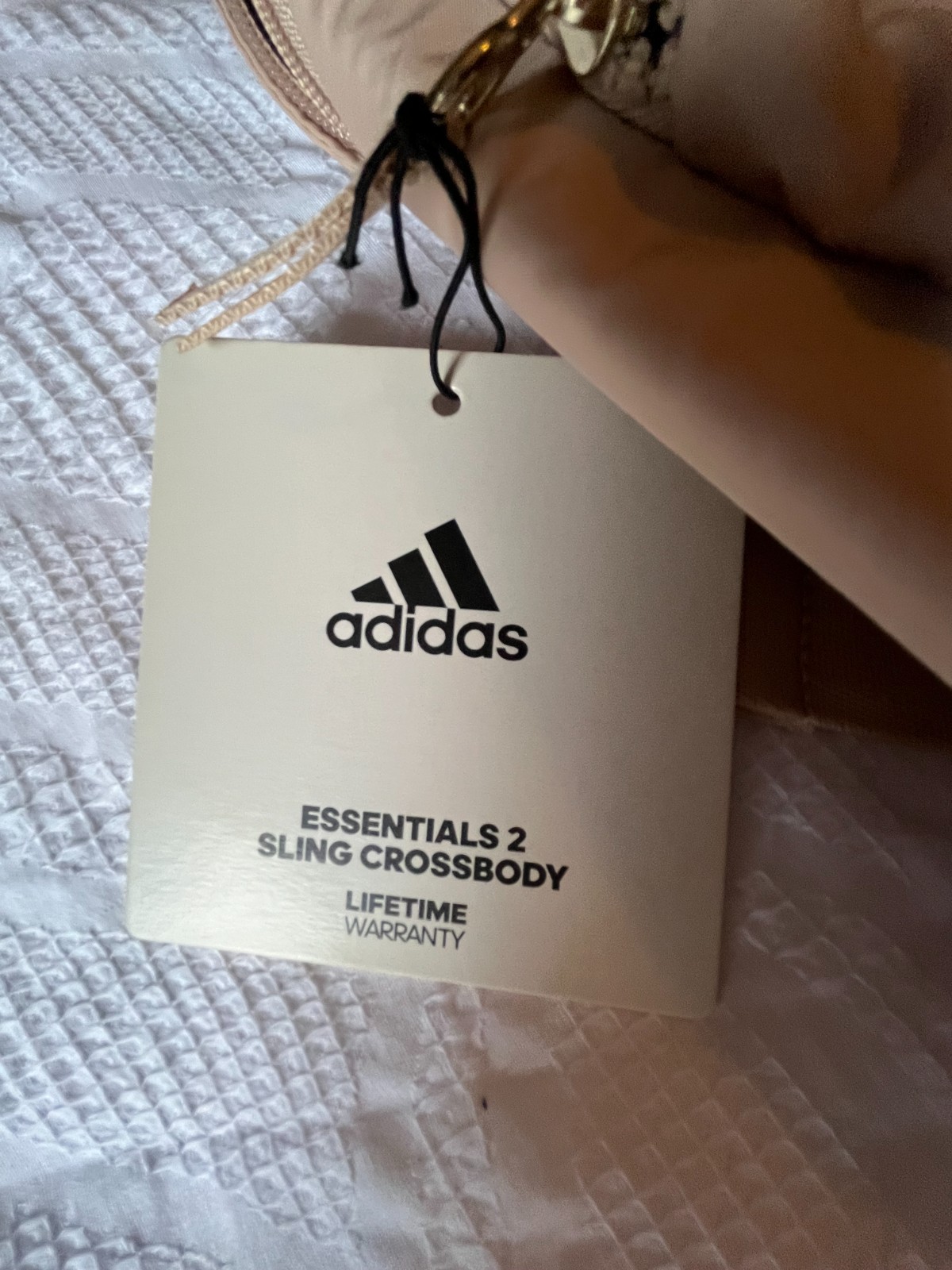 NWT Adidas Essentials 2 Sling Crossbody Bag Magic Beige Off White Gilver Unisex