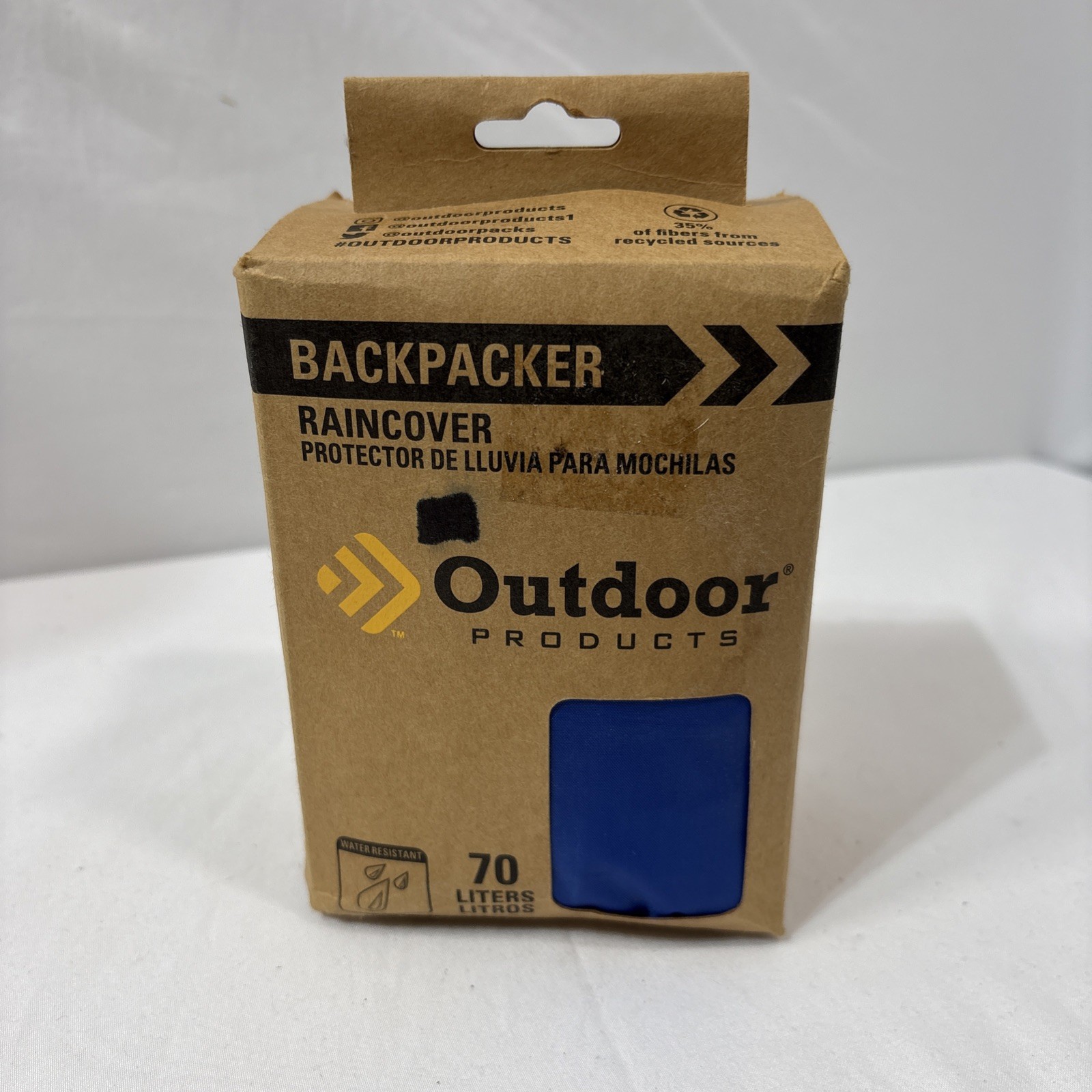 Outdoor Products Regular Backpacker Raincover Blue Water Resistant New In Pac